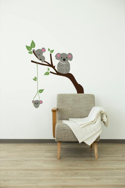 Koala Family Tree Branch Wall Decal - Nursery Vinyl Art Sticker - image 1
