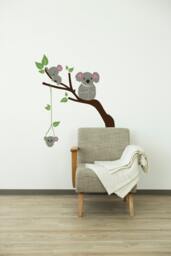 Koala Family Tree Branch Wall Decal - Nursery Vinyl Art Sticker - thumbnail 1
