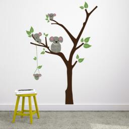 Koala Family Tree Branch Wall Decal - Nursery Vinyl Art Sticker - thumbnail 3