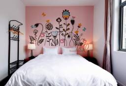 Floral Wall Decal Butterfly Flower Garden, Girls Nursery Decor - thumbnail 1