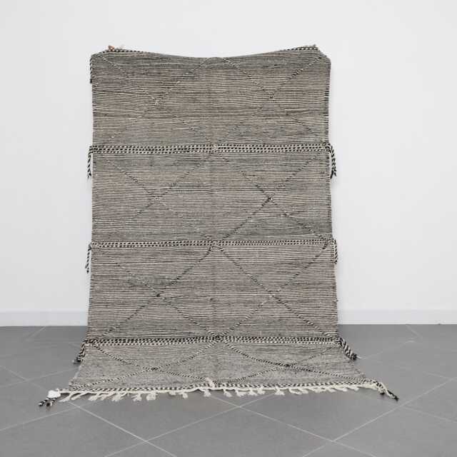 Handmade Wool Berber Rug Diamond Moroccan Flatweave - 8, 2x4, 7 Ft - image 1