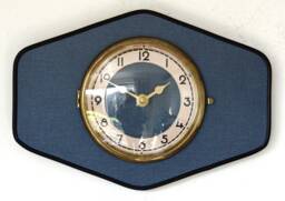 Mid Century Style Wall Clock - New 29cm Formica Handmade Blue Shabby Chic Vintage French Gift Off The Clocks - thumbnail 1