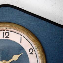 Mid Century Style Wall Clock - New 29cm Formica Handmade Blue Shabby Chic Vintage French Gift Off The Clocks - thumbnail 3
