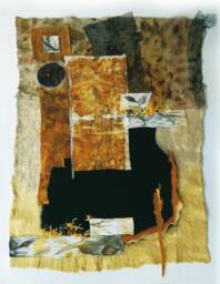 Wall Hanging Tapestry - Felt Wall Decor Hand Made Carpet Yellow