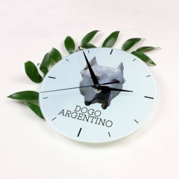 A Clock With A Argentine Dogo Dog. New Collection The Geometric Dog - thumbnail 2
