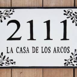 Mexican Address Plaque, Talavera House Number Tile, Ceramic Sign, Outdoor Number, Personalized Sign - thumbnail 3