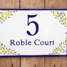 Mexican Address Plaque, Talavera House Number Tile, Ceramic Sign, Outdoor Number, Personalized Sign - thumbnail 2