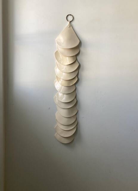 Extra Large Ceramic Tile Wall Hanging Handmade Neutral Decor - image 1