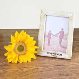 Personalised Photo Frame With White Wood Effect - thumbnail 2