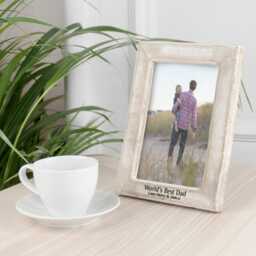 Personalised Photo Frame With White Wood Effect - thumbnail 4