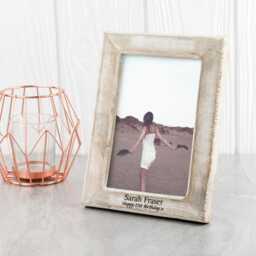 Personalised Photo Frame With White Wood Effect - thumbnail 3