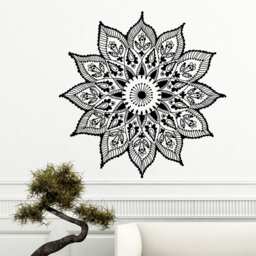 Wall Decal Mandala - Yoga Stickers Bohemian Bedroom Decor Studio Decor- Art Namaste Ar342 - thumbnail 1