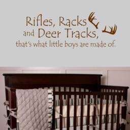 Wall Decals Rifles & Racks Nursery Teen Bedroom Decor Hunting Boys Room Decor - thumbnail 1