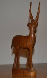 Vintage Decorative Wooden Figure, Water Buck, Wood - thumbnail 4