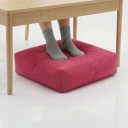Pink Bean Bag Floor Cushion Square Water Resistant Outdoor Seat - thumbnail 2