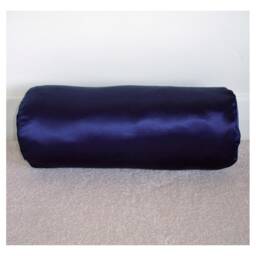 Blue Satin Bolster Pillow Cover 6x16 Navy 16 - thumbnail 2