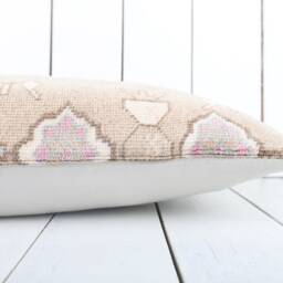 Vintage Turkish Kilim Lumbar Pillow Cover 12x24 Inch, Handmade - thumbnail 4