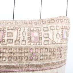 Vintage Turkish Kilim Lumbar Pillow Cover 12x24 Inch, Handmade - thumbnail 3
