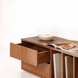 Vinyl Record Cabinet, Walnut, Marigold. Storage. Scandinavian & Loft Style. Hand-Made - thumbnail 4