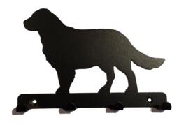 Golden Retriever Silhouette Key Hook Rack - Metal Wall Art