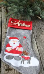 Laser Cut Stocking Name Tags/Custom Cut Christmas Stocking Signs/Personalized Tag/Christmas Sock Wood Decors/Gift Tag