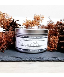 Maple Bourbon Scented 8 Oz Natural Soy Candle - Tin Autumn Candle- Gift