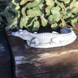 stone Garden Crocodile Ornament Reptile Pond Wildlife - thumbnail 2