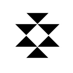 Mid Century Modern Triangle Wall Decal - Tribal Art Stickers - thumbnail 3
