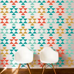 Mid Century Modern Triangle Wall Decal - Tribal Art Stickers - thumbnail 2
