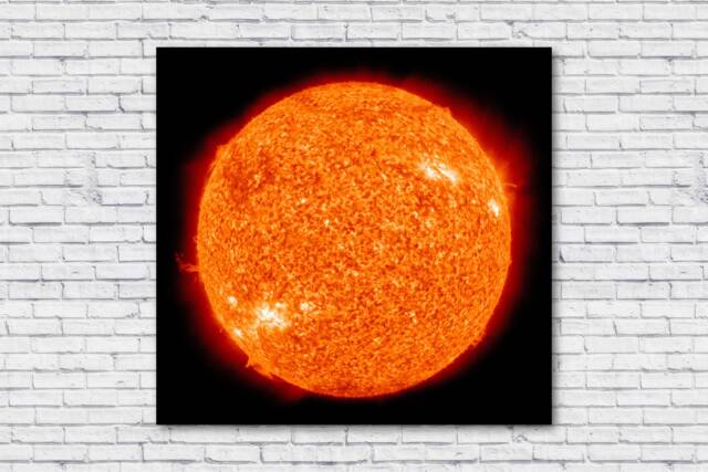 Large Sun Poster, Poster Of The Sun, Nasa, Solar System, Space, Decor, Educational, Wall Art, Canvas, Vinyl, Decal