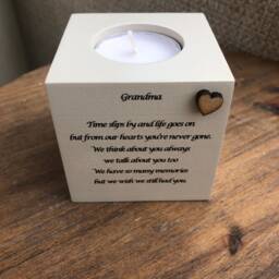 Personalised Candle in Memory Of A Grandma Or Any Loved One Mum Dad Grandad Husband Wife Etc Bereavement Sympathy Name - thumbnail 2