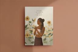 Yoga Girl Art Print, Mindful Art, Room Decor, Meditation Gift For Teachers, Mantra Poster, Wall - thumbnail 1