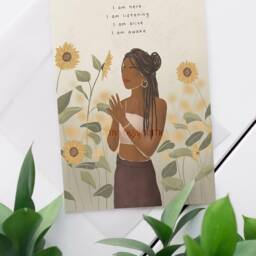 Yoga Girl Art Print, Mindful Art, Room Decor, Meditation Gift For Teachers, Mantra Poster, Wall - thumbnail 3