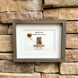 8Th Wedding Anniversary Gift - Personalized Bronze Framed Eighth For Wife, Husband, Or Friends - thumbnail 2