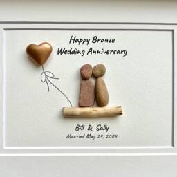 8Th Wedding Anniversary Gift - Personalized Bronze Framed Eighth For Wife, Husband, Or Friends - thumbnail 3
