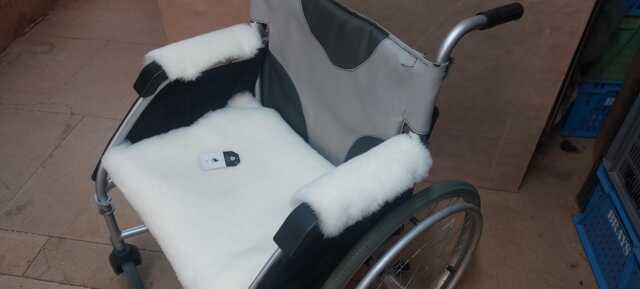 Wheel Chair Sheepskin Arm Rest Covers Made By Me in The UK - image 1