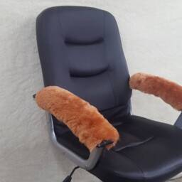 Wheel Chair Sheepskin Arm Rest Covers Made By Me in The UK - thumbnail 3