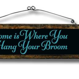 Home Is Where You Hang Your Broom Wall Decal Pagan Wiccan Witch Vinyl Sticker - thumbnail 3