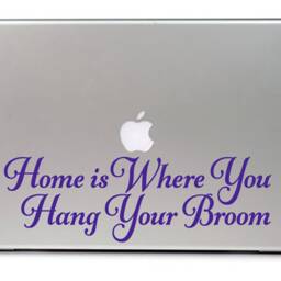 Home Is Where You Hang Your Broom Wall Decal Pagan Wiccan Witch Vinyl Sticker - thumbnail 2