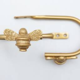 Brass Bee Curtain Holdbacks - Gold Bumblebee Tie Backs - thumbnail 3