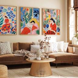 Set Of 3 Israel Poster Set, Vintage Israeli Floral Prints, Indigenous Art, Folk Art Poster, Jewish Wall Art, Middle East A1/A2/A3/A4 - thumbnail 3
