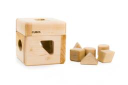 Cubos-Lite - Handmade Wooden Sorting Toy-100%natural Hardwoods, Chemical Free, Safe-High Quality - Perfect Baby Gift - Made in Canada - thumbnail 1