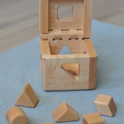 Cubos-Lite - Handmade Wooden Sorting Toy-100%natural Hardwoods, Chemical Free, Safe-High Quality - Perfect Baby Gift - Made in Canada - thumbnail 2