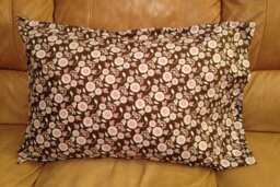 Pink & Brown Flower Pillow Case