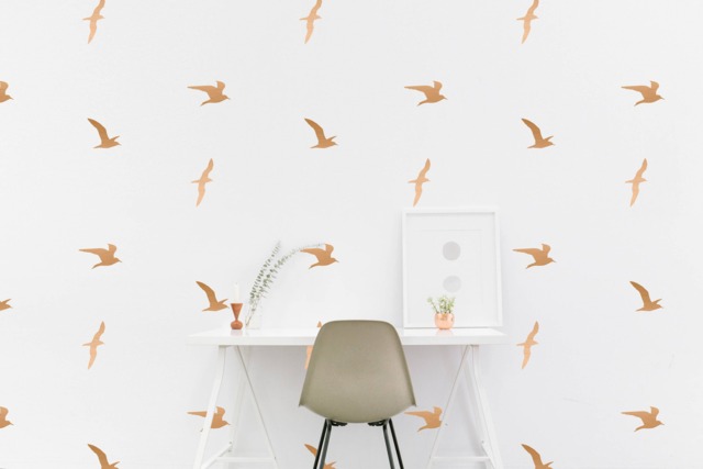 Seagull Wall Decal Kids Room Flying Bird Wall Sticker, Bedroom Pattern Wallpaper Vinyl Decals, Nursery Stickers Home Decor - image 1