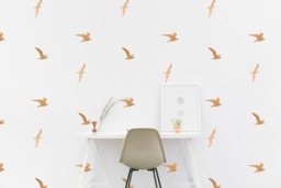 Seagull Wall Decal Kids Room Flying Bird Wall Sticker, Bedroom Pattern Wallpaper Vinyl Decals, Nursery Stickers Home Decor - thumbnail 1