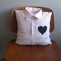 Upcycled Memory Pillow Cover - Made With Clothing From Your Loved One Grief Support Comfort Cover, 16 X Inches Square - thumbnail 3