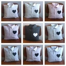 Upcycled Memory Pillow Cover - Made With Clothing From Your Loved One Grief Support Comfort Cover, 16 X Inches Square - thumbnail 2