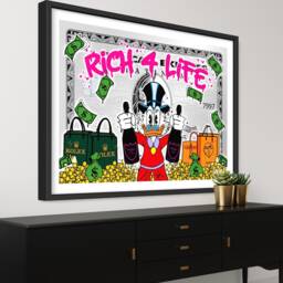 Scrooge Mcduck Street Art Poster - Motivational Interior Wall - thumbnail 1
