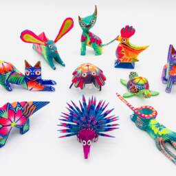 10 Mini Alebrijes, Set Of Assorted Wood Carved Alebrijes - thumbnail 3